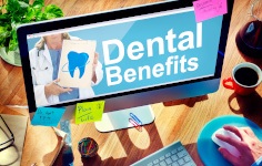 Dental benefits on a computer